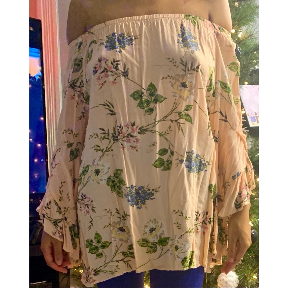 Floral off the shoulder top